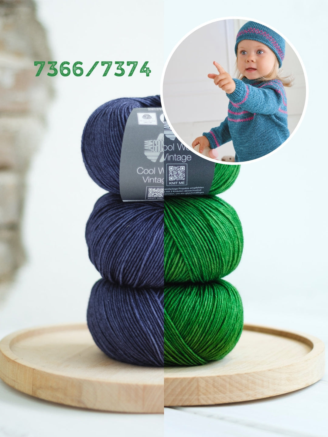 Strickpaket Cool Wool Vintage Pullover + Mütze