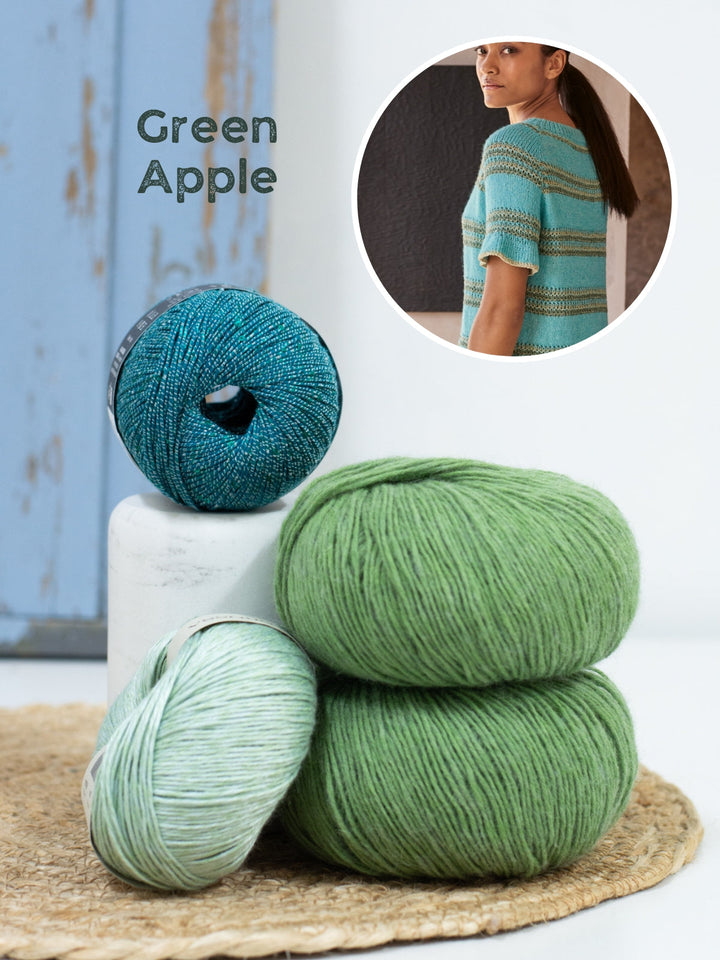 Strickpaket Tencellino Filo Paillettes Ecopuno Shirt Top Down