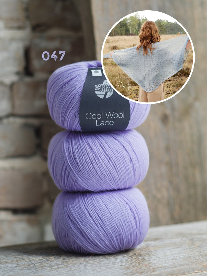Strickpaket Cool Wool Lace Faroërtuch
