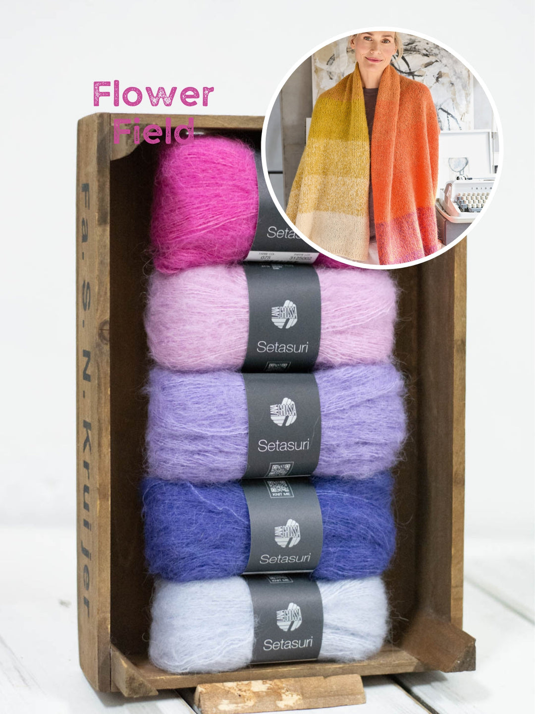 Strickpaket Setasuri Streifenstola