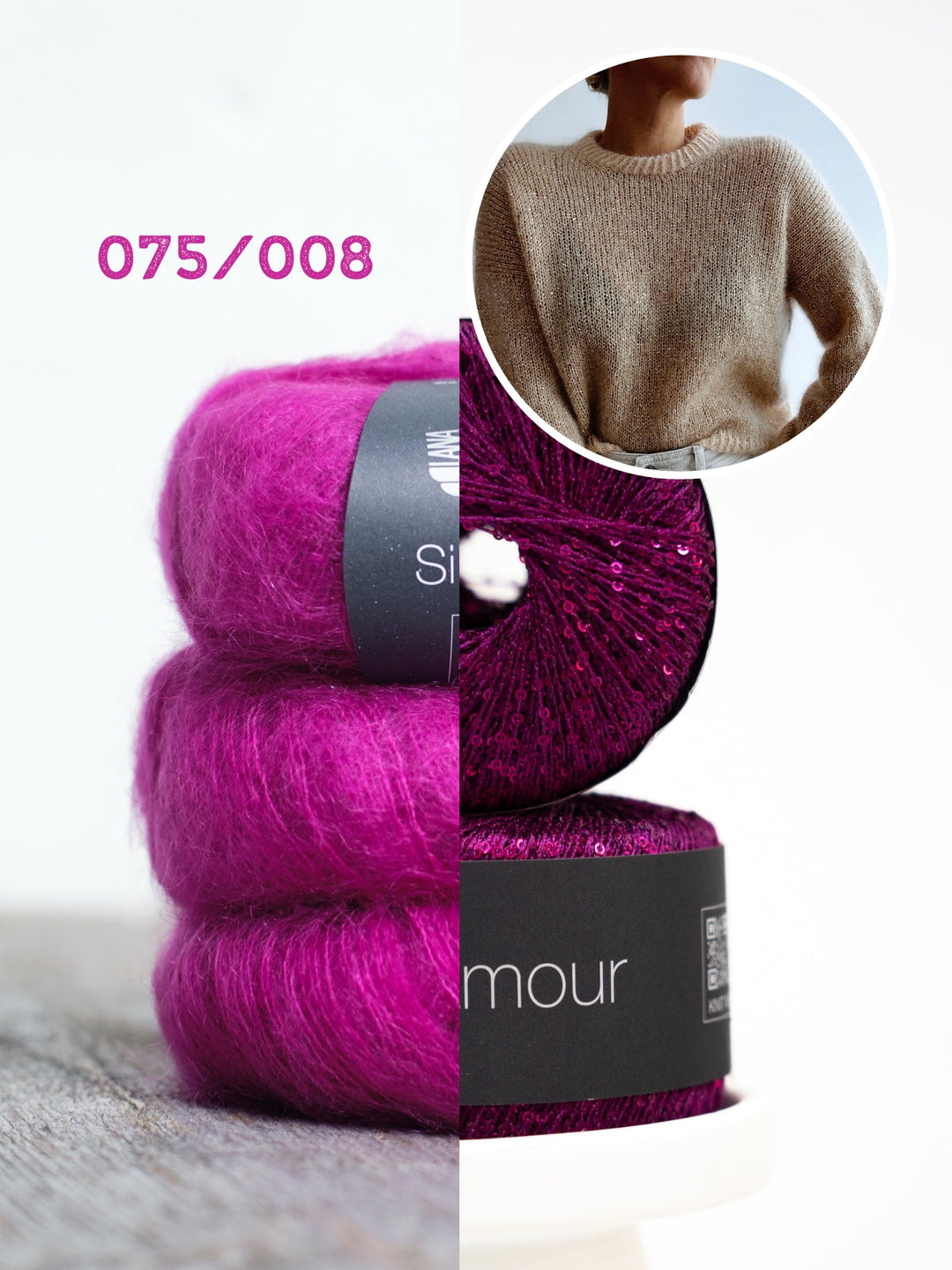 Strickpaket Odette Sweater - Kolibri by Johanna