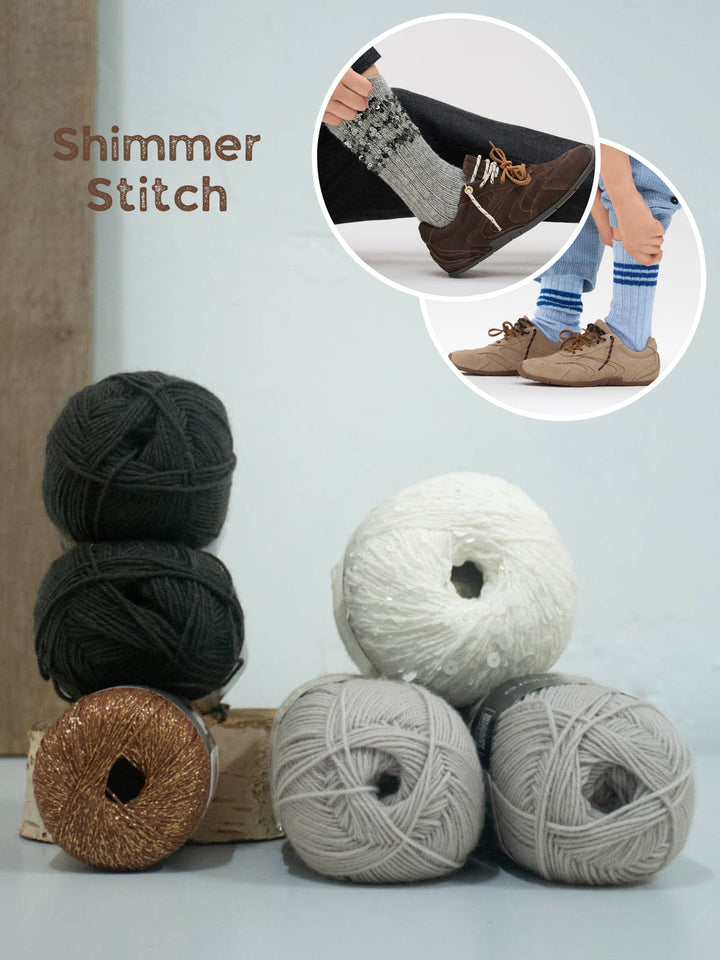 Strickpaket Festliche Glitzersocken