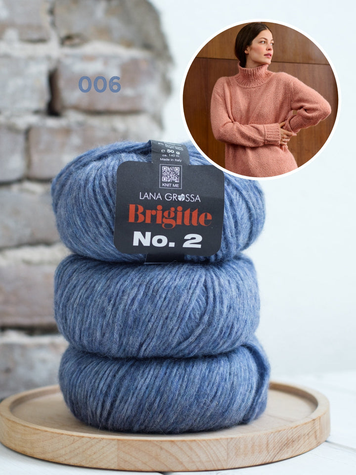Strickpaket Brigitte No. 2 Rollkragenpullover