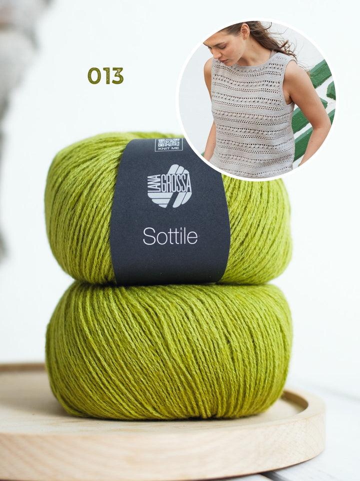 Häkelpaket Sottile Top mit Ajourmuster
