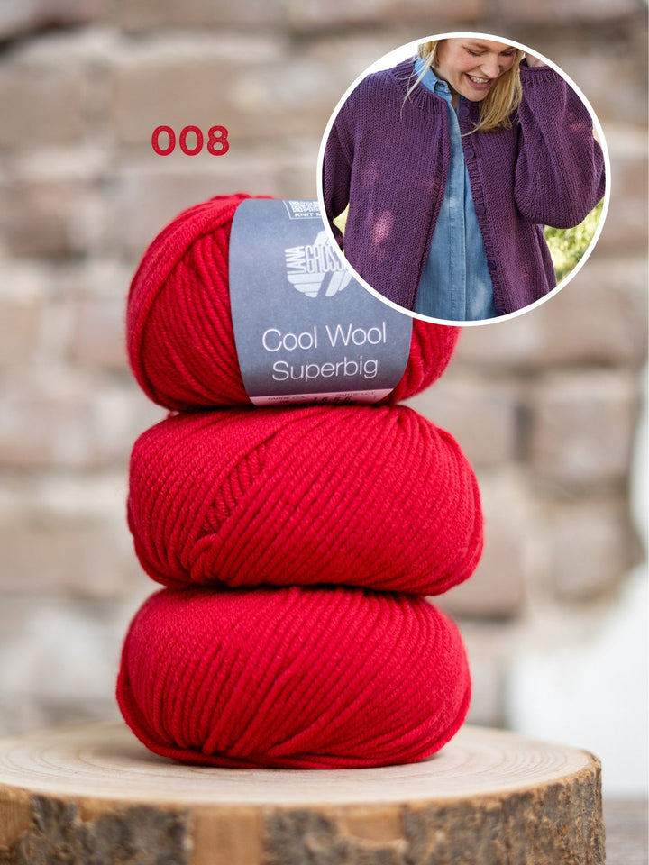 Strickpaket Cool Wool Superbig Top-down Oversized Jacke
