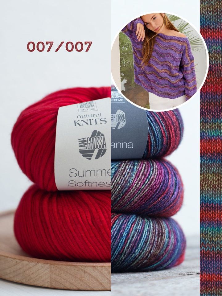 Strickpaket Gianna Summer Softness Pullover mit Wellenmuster