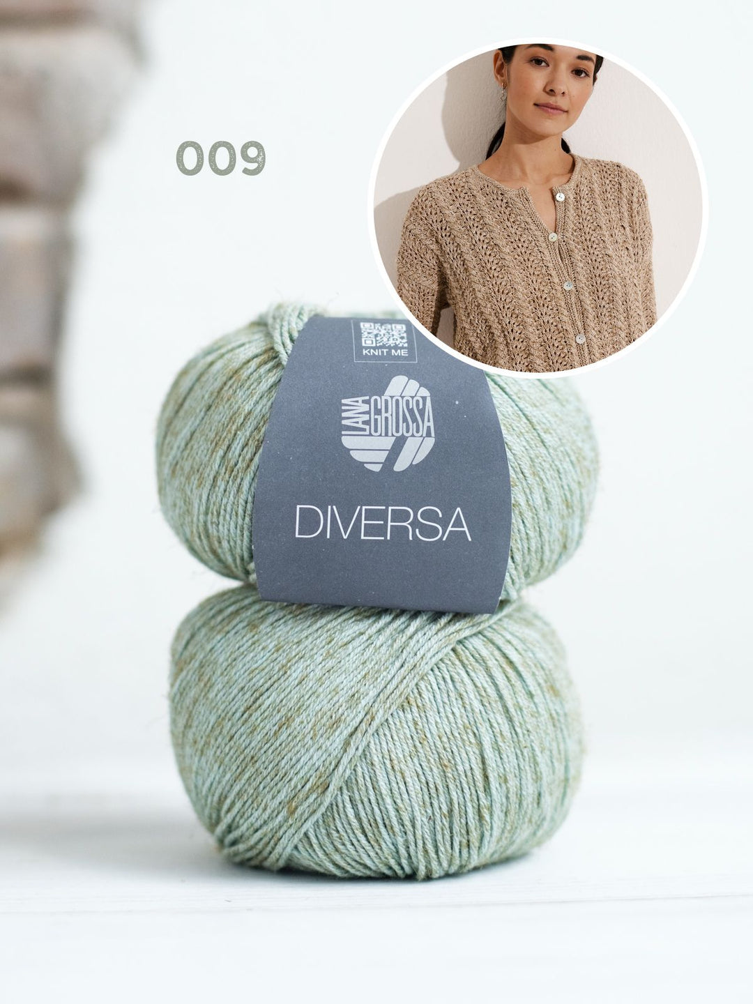 Strickpaket Diversa Jacke im Ajourmuster