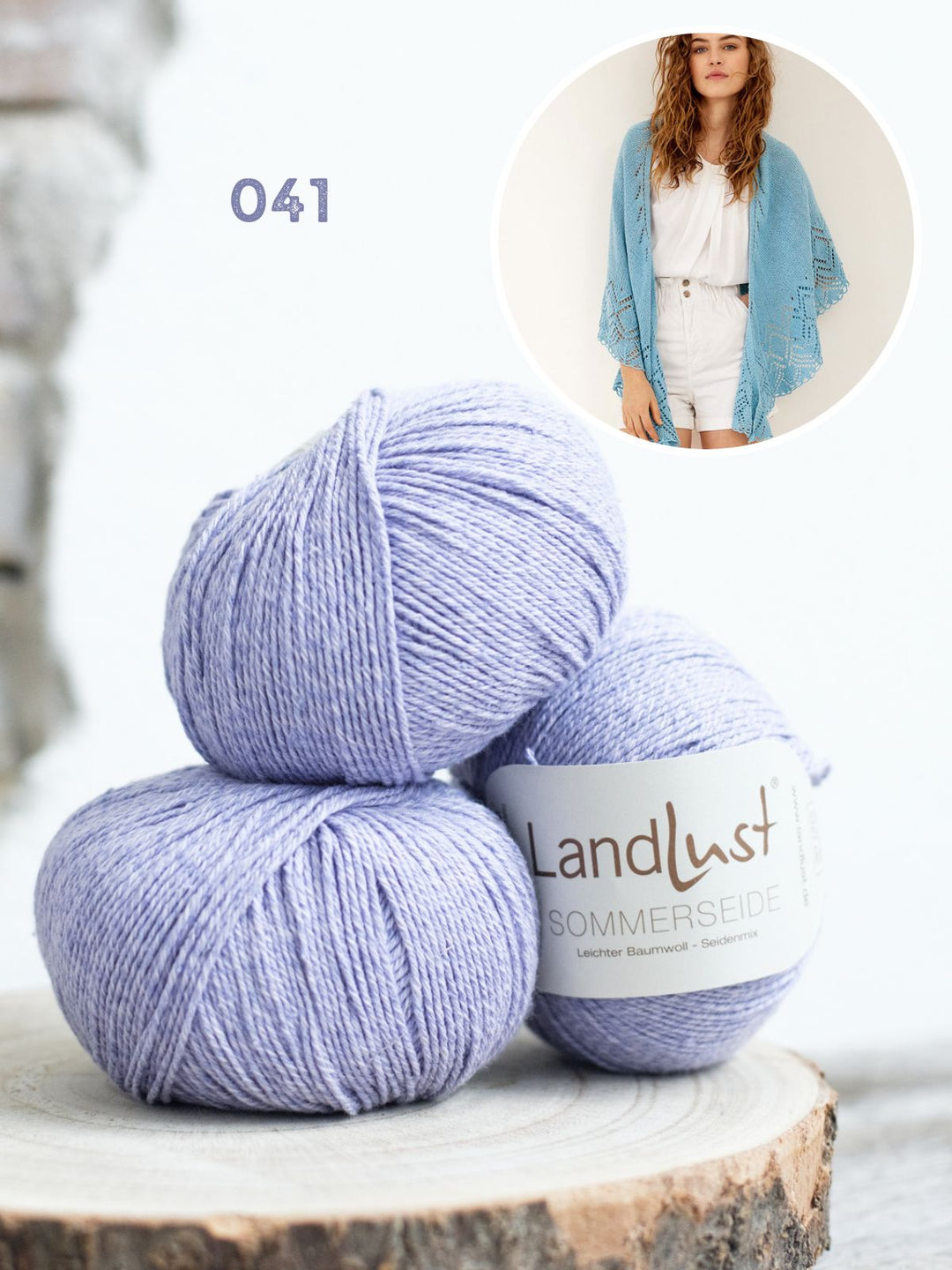 Strickpaket Landlust Sommerseide Dreieckstuch