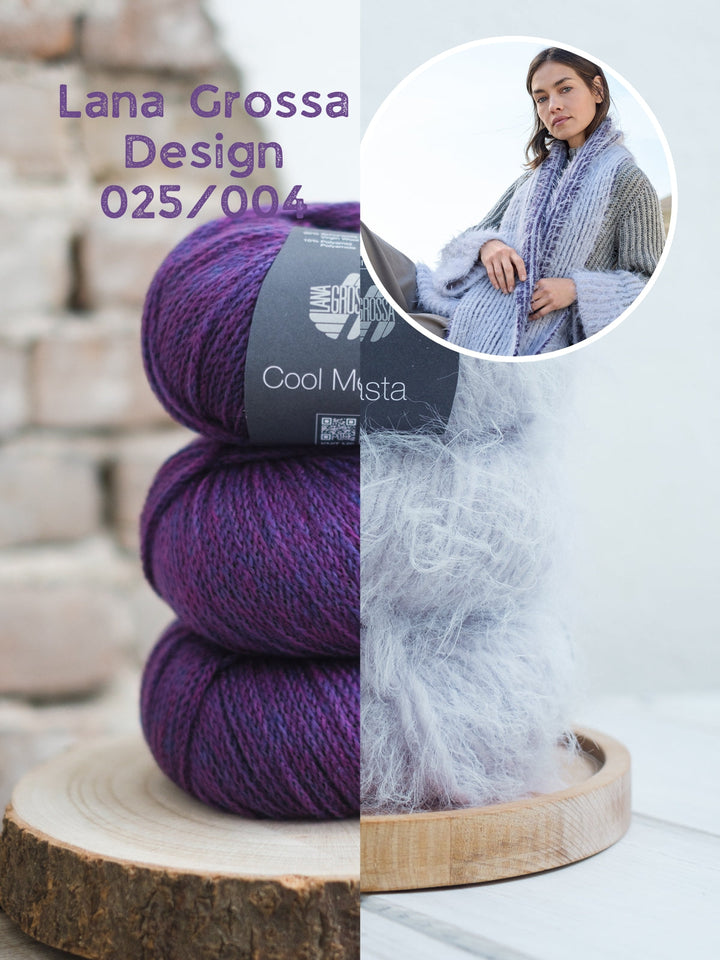 Strickpaket Basta Cool Merino Schal im Patentmuster
