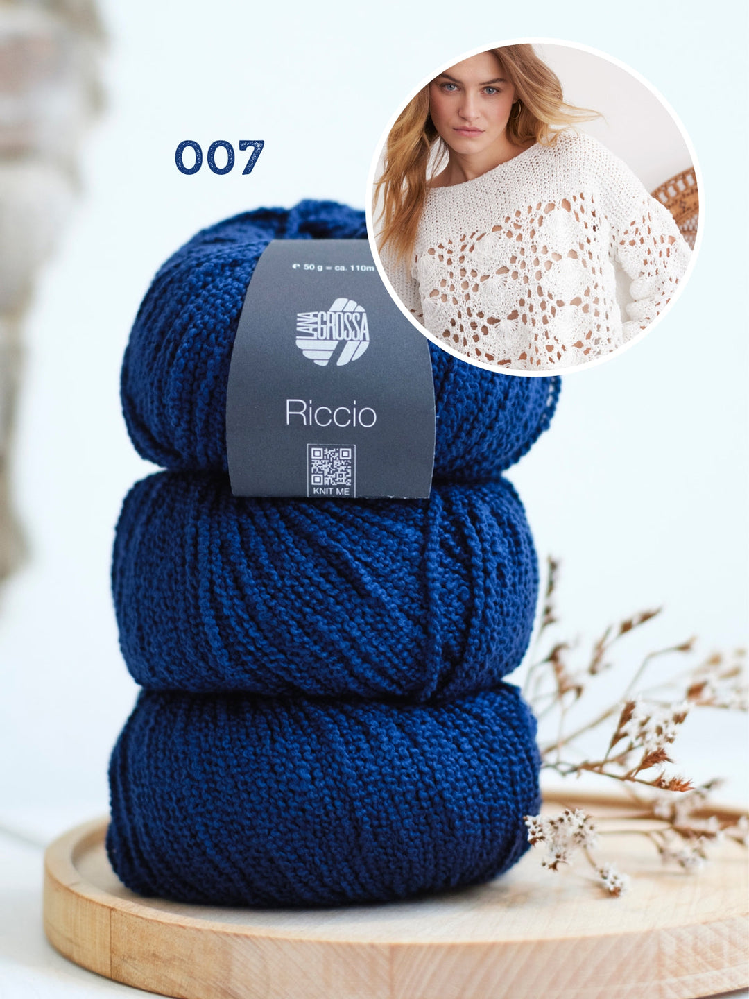 Strickpaket Riccio Pullover im Ajourmuster