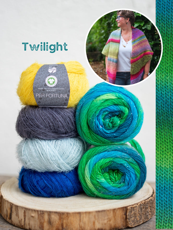 Tunesisches Häkelpaket Over The Rainbow Tuch
