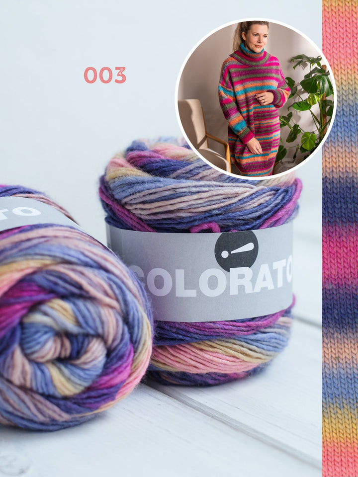 Strickpaket Colorato Kleid