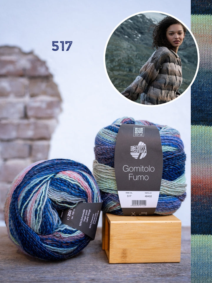 Strickpaket Gomitolo Fumo Zopfpullover