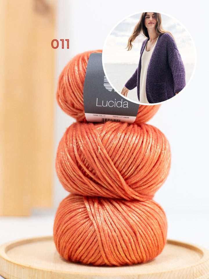 Strickpaket Lucida Jacke im Halbpatent
