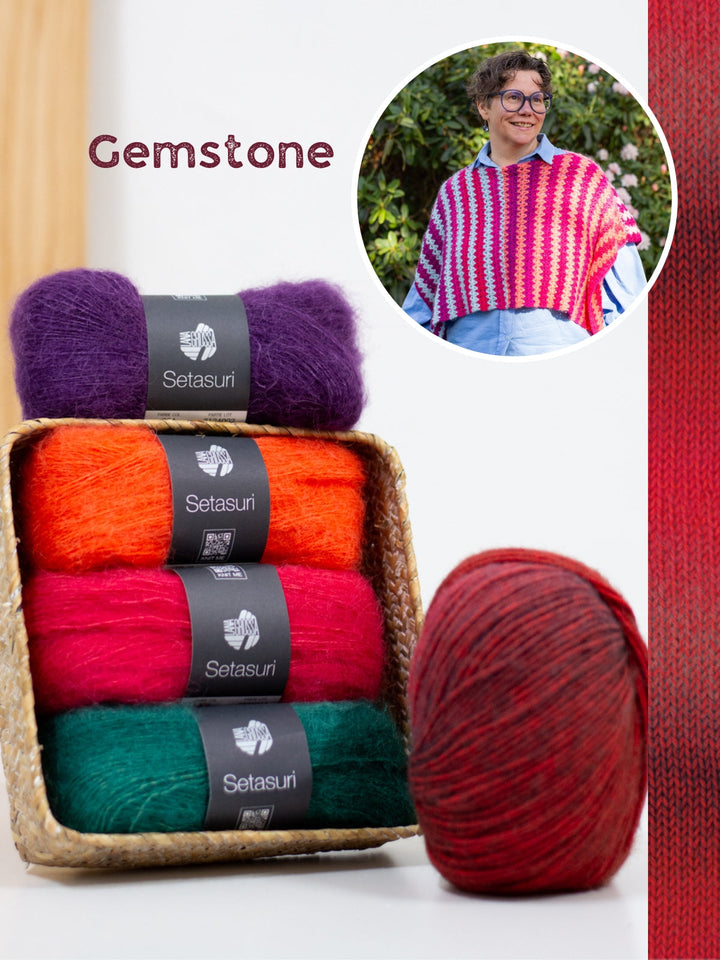 Häkelpaket Poncho Color Waves