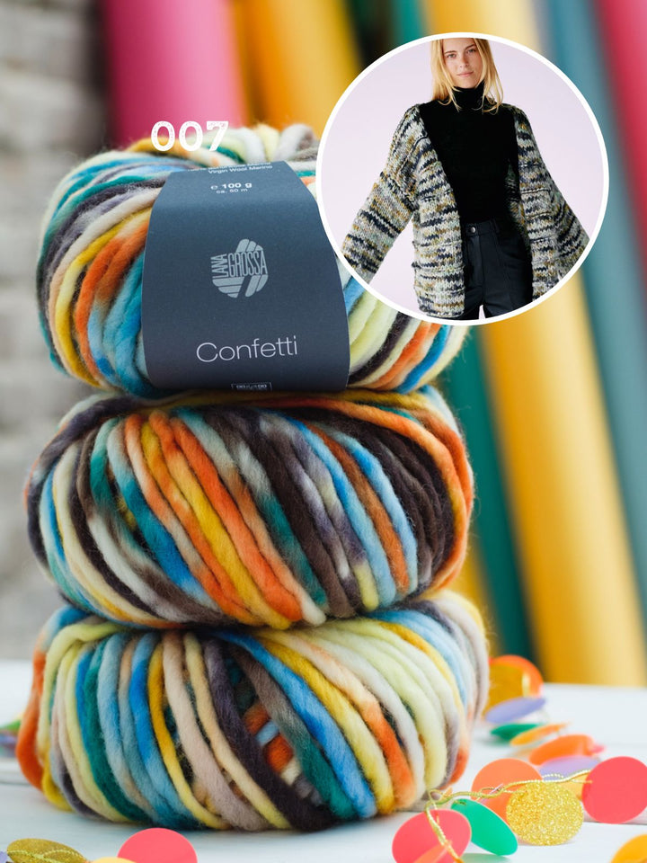 Strickpaket Cardigan aus Confetti