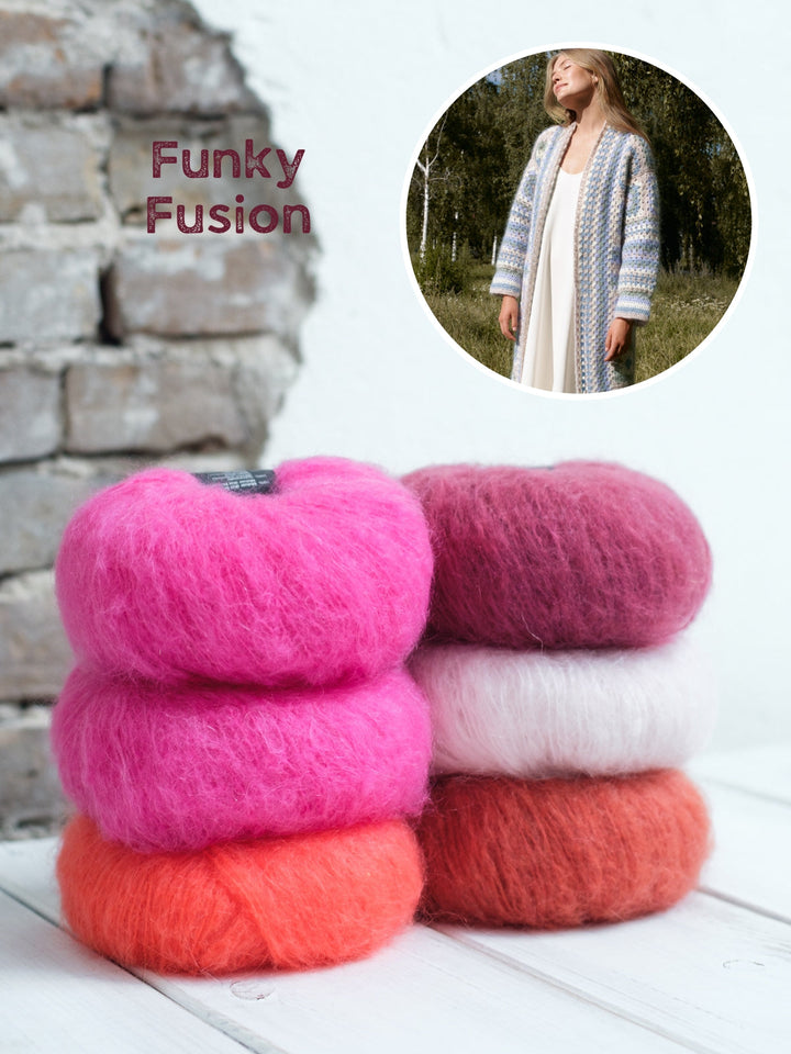 Häkelpaket Mohair Moda Granny Mantel