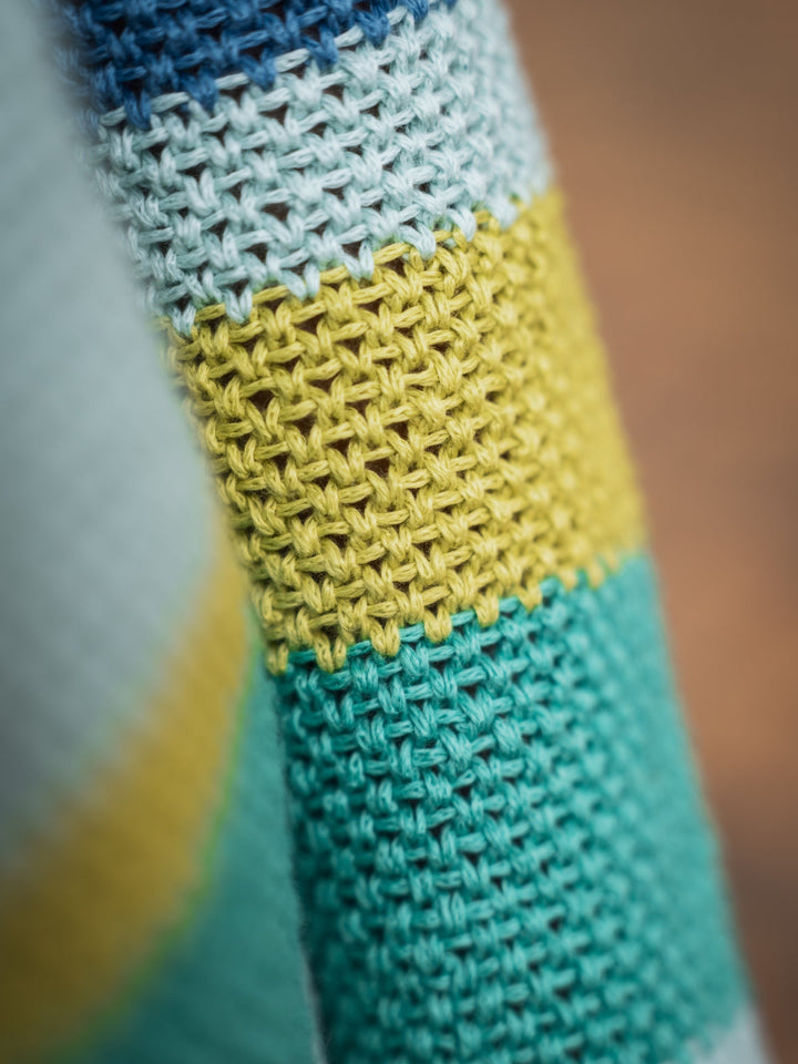 Strickpaket Summer Cashmere Streifenweste mit Strukturmuster