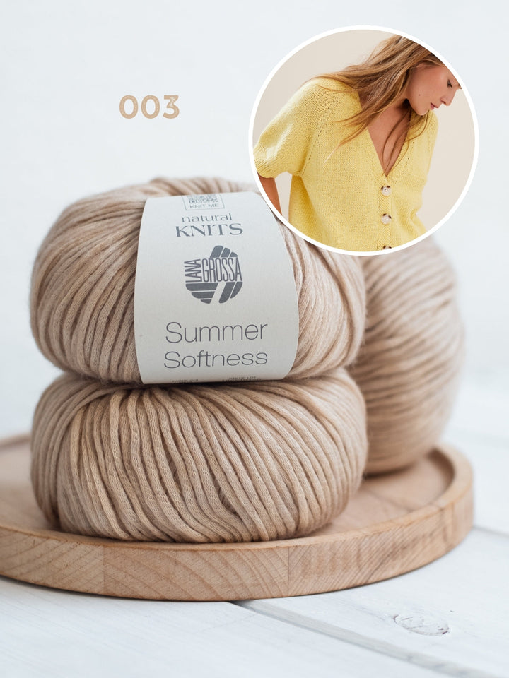 Strickpaket Summer Softness Kurzarm-Raglanjacke