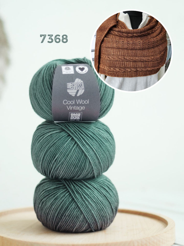 Strickpaket Lizas Tuch Orange Night - Vintage