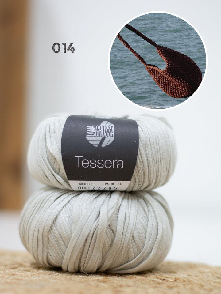 Häkelpaket Tessera Henkeltasche im Noppenmuster