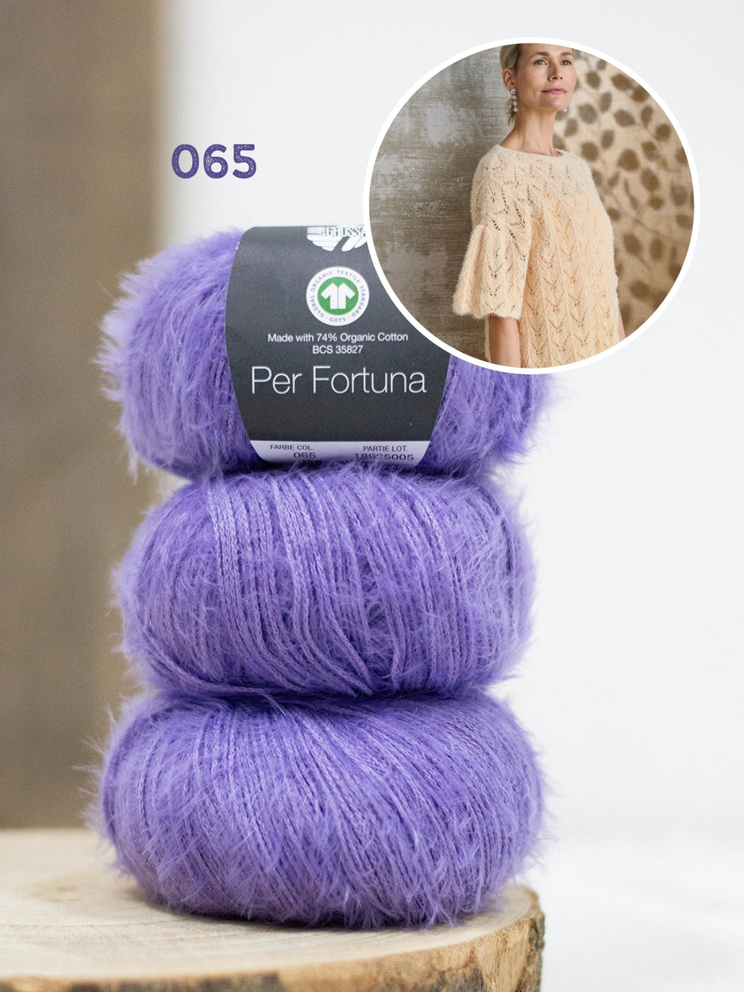 Strickpaket Per Fortuna Shirt im Lochmuster