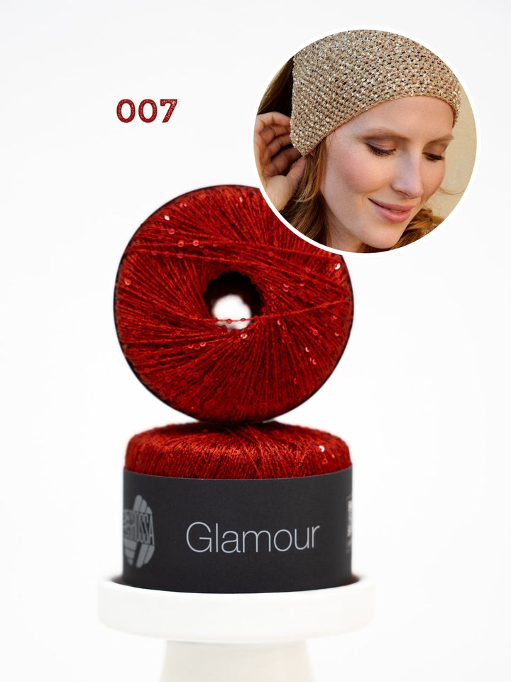 Häkelpaket Glamour Pailletten-Kopftuch