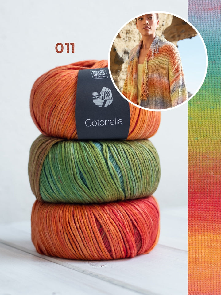 Strickpaket Cotonella Jacke mit Fransen