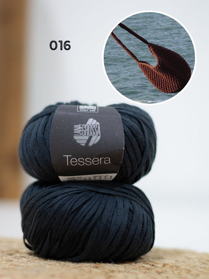 Häkelpaket Tessera Henkeltasche im Noppenmuster