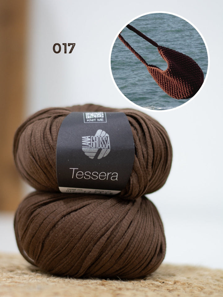 Häkelpaket Tessera Henkeltasche im Noppenmuster