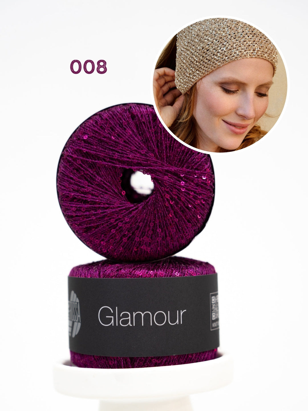 Häkelpaket Glamour Pailletten-Kopftuch