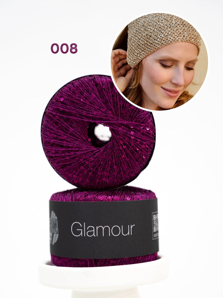 Häkelpaket Glamour Pailletten-Kopftuch