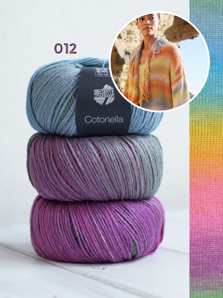 Strickpaket Cotonella Jacke mit Fransen