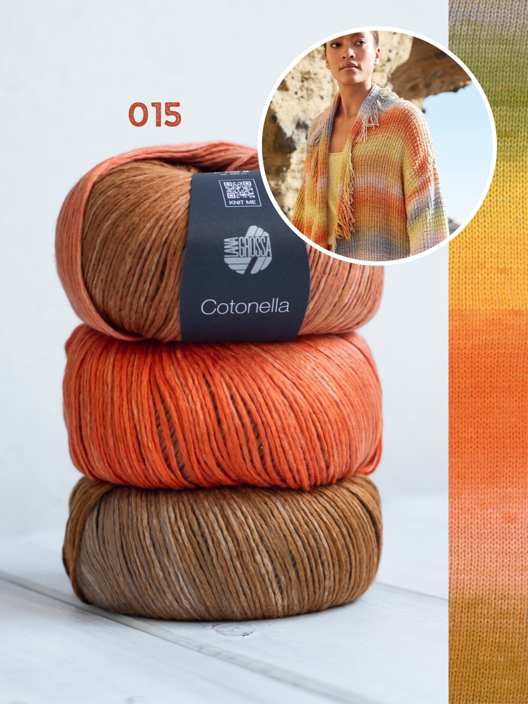 Strickpaket Cotonella Jacke mit Fransen