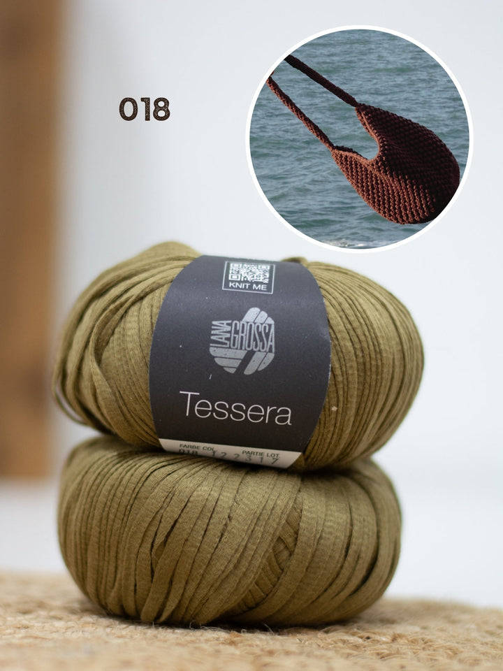 Häkelpaket Tessera Henkeltasche im Noppenmuster