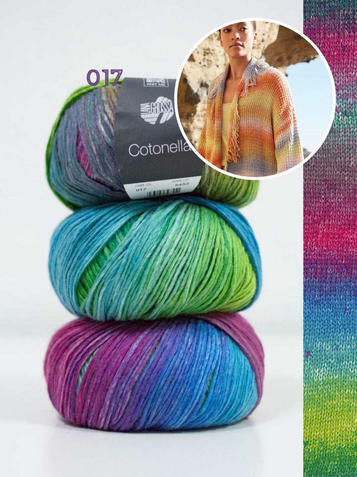 Strickpaket Cotonella Jacke mit Fransen