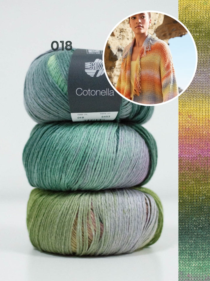 Strickpaket Cotonella Jacke mit Fransen