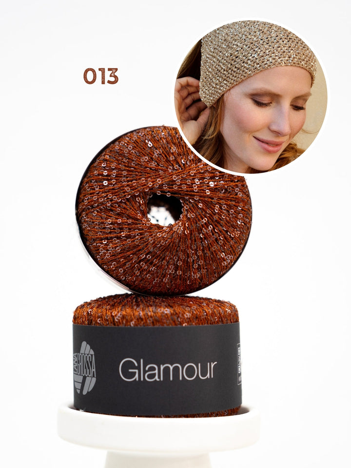 Häkelpaket Glamour Pailletten-Kopftuch