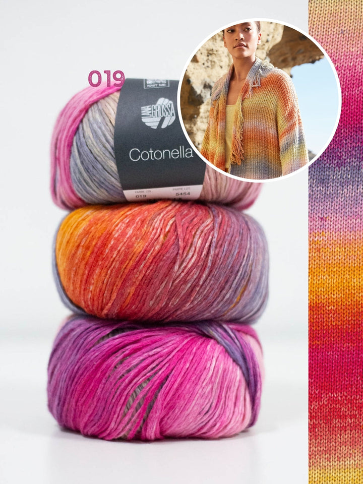 Strickpaket Cotonella Jacke mit Fransen