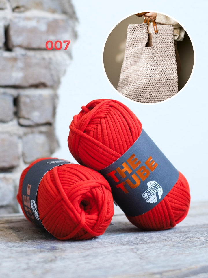 Häkelpaket The Tube Shopper im Fischgrätmuster