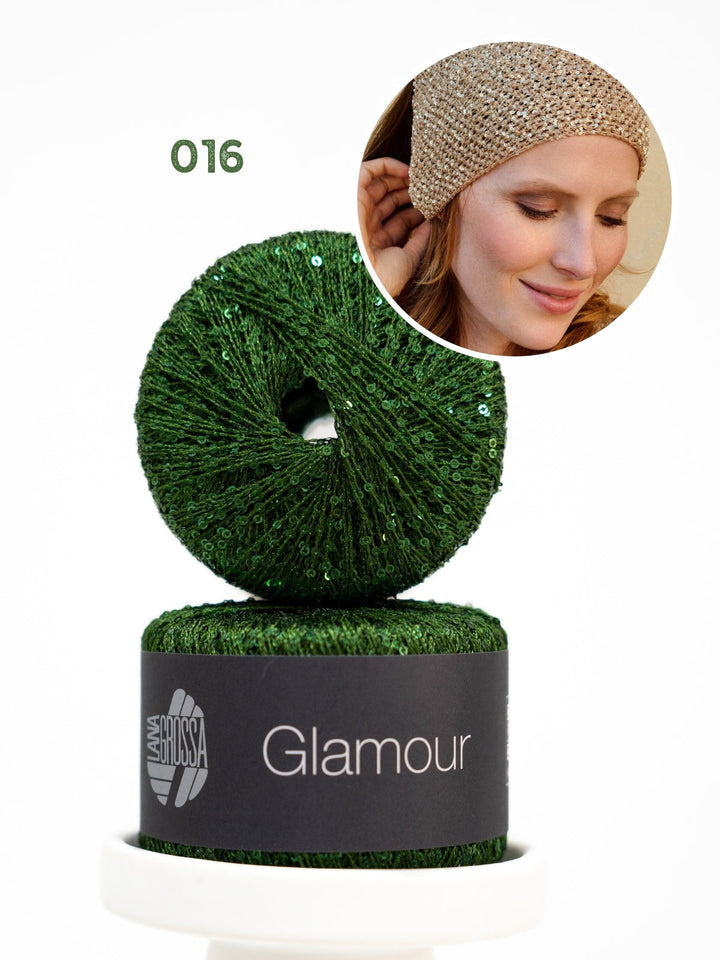 Häkelpaket Glamour Pailletten-Kopftuch
