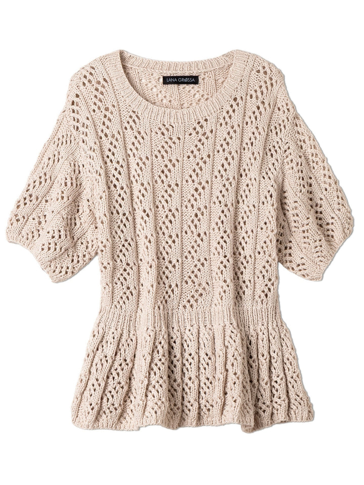 Strickpaket Cotonella Shirt im Ajourmuster