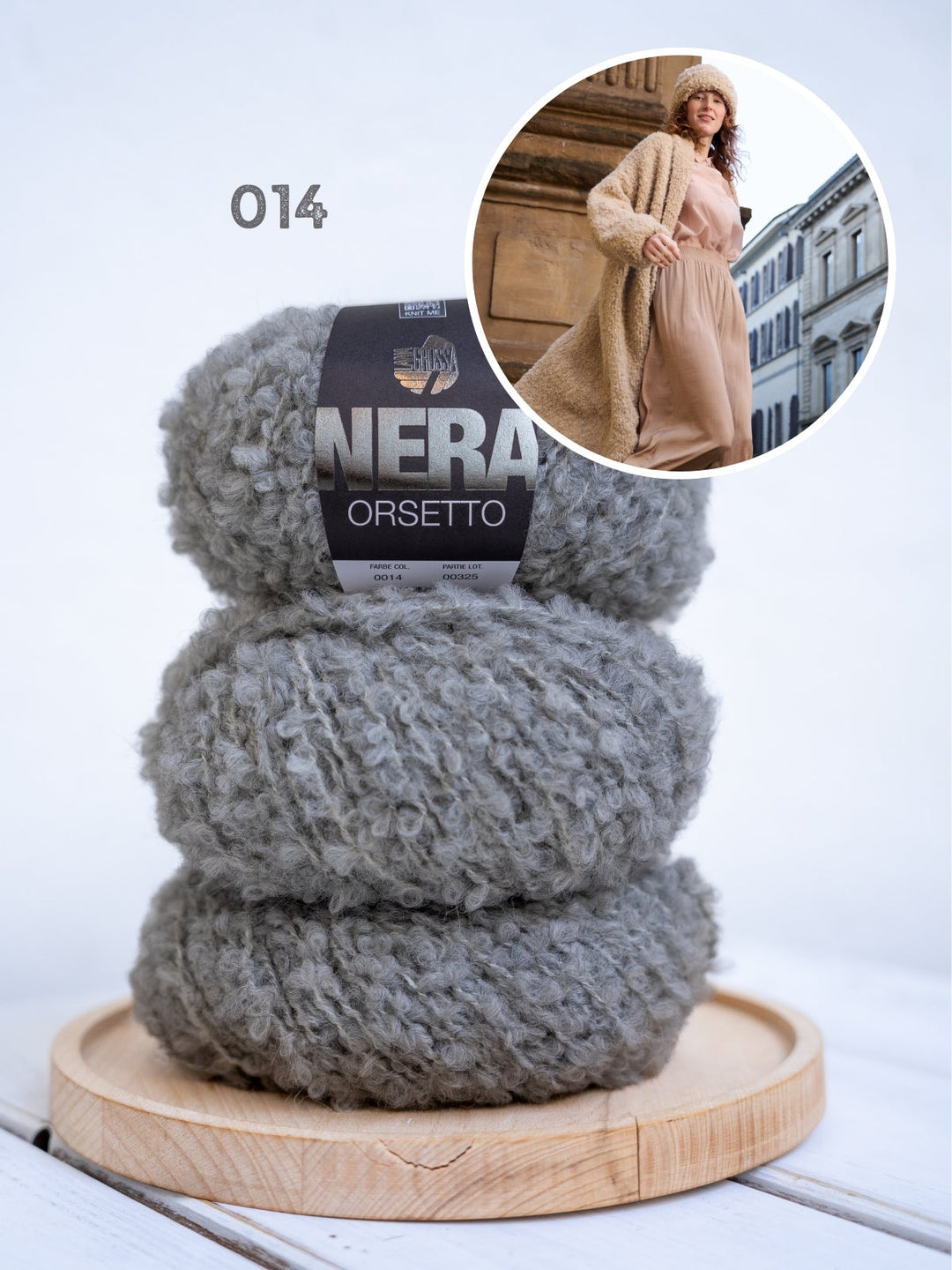 Strickpaket Orsetto langer Mantel