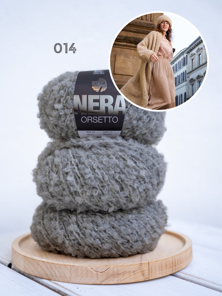 Strickpaket Orsetto langer Mantel