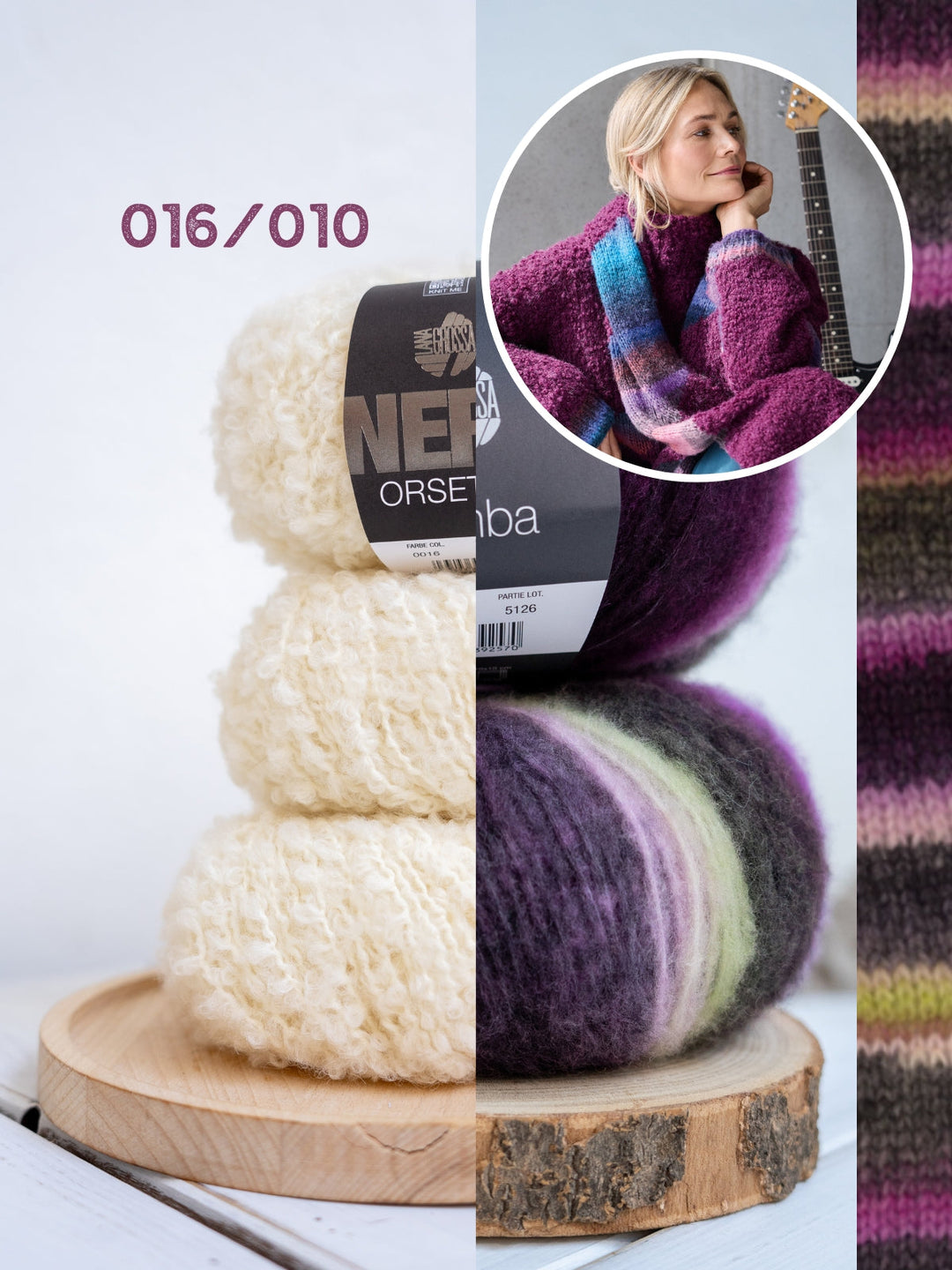 Strickpaket Orsetto Bomba Schal mit Intarsia