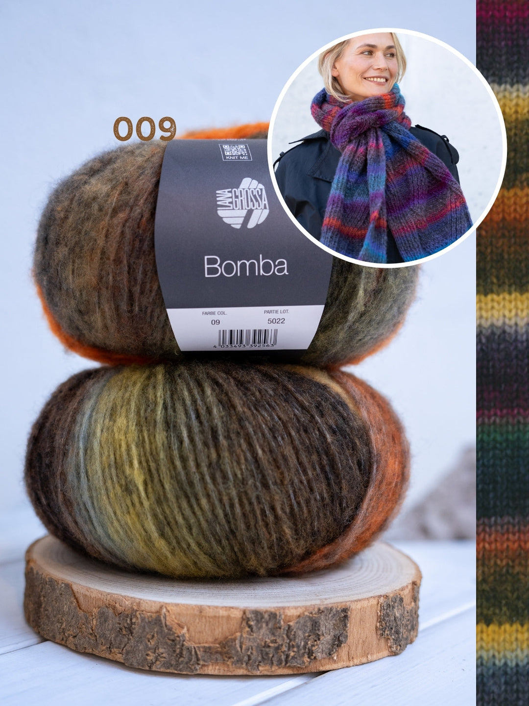 Strickpaket Bomba Zopfschal