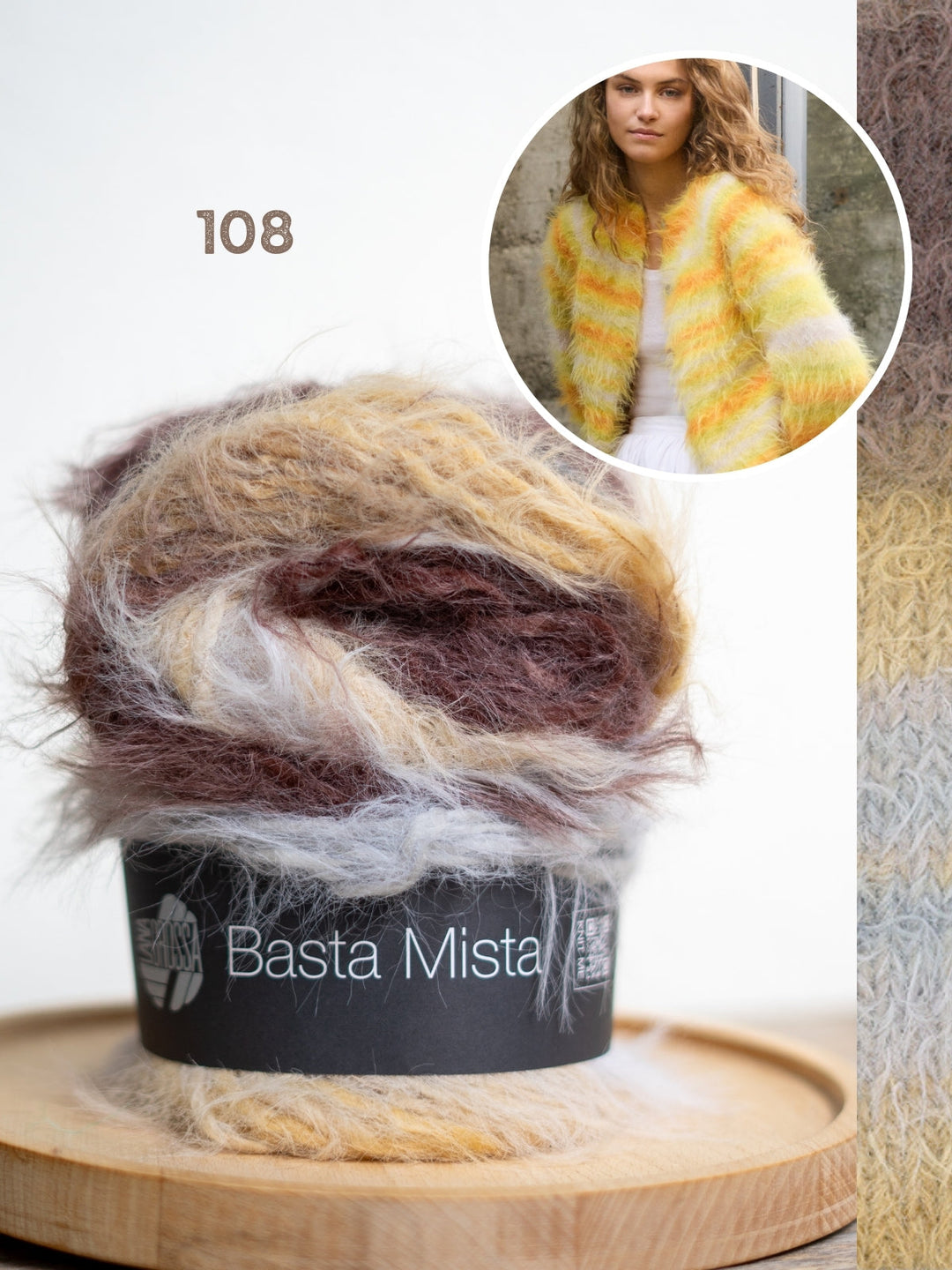 Strickpaket Basta Mista Raglanjacke - Top-down