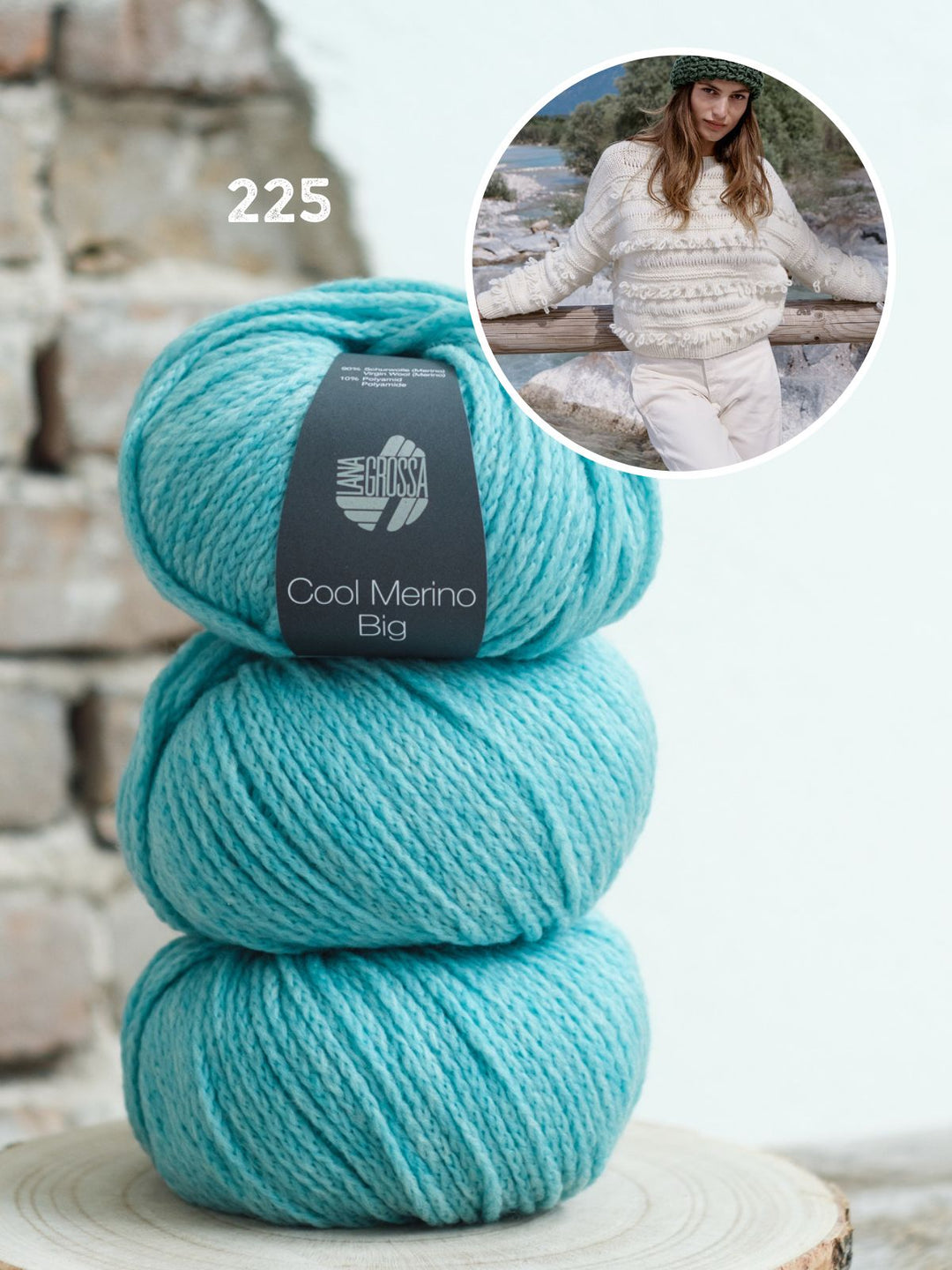 Strickpaket Cool Merino Big Pullover im Schlingenmuster