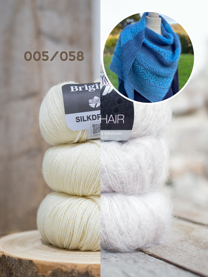 Strickpaket Lizas Tuch Tintenzauber