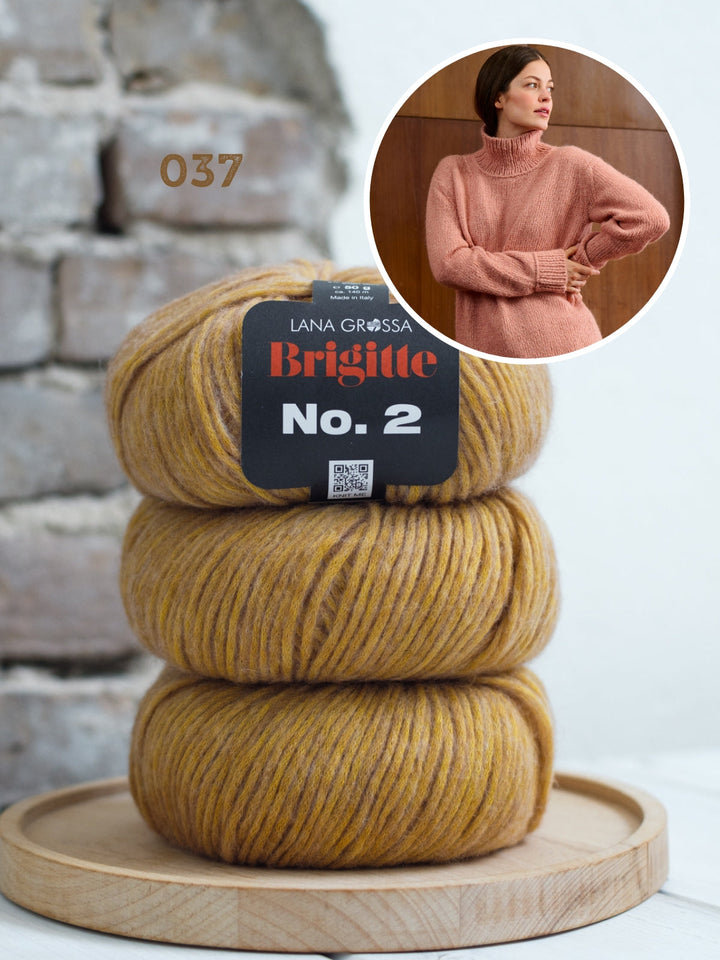 Strickpaket Brigitte No. 2 Rollkragenpullover